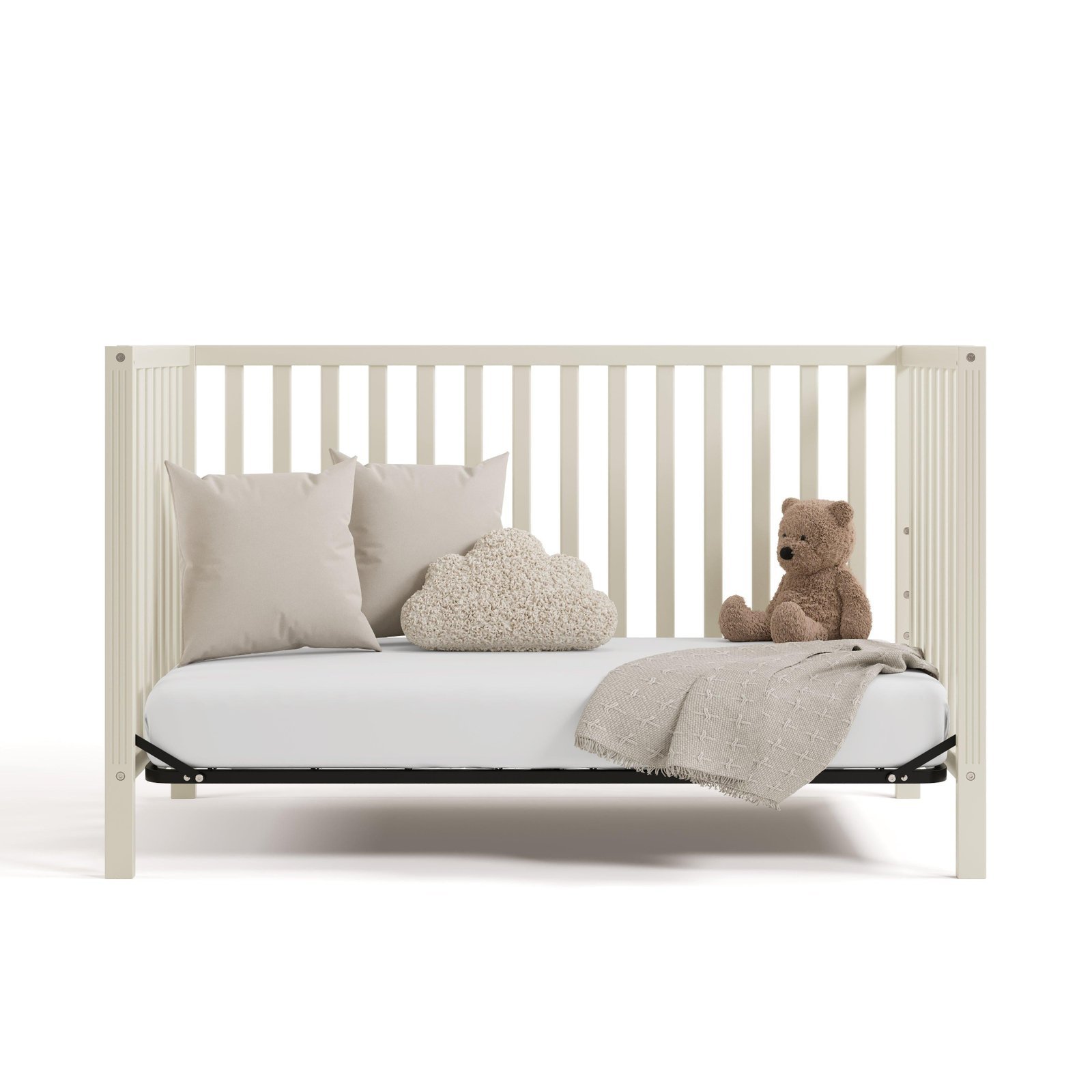 Storkcraft Morningside 5-in-1 Convertible Crib, Frosted Oat