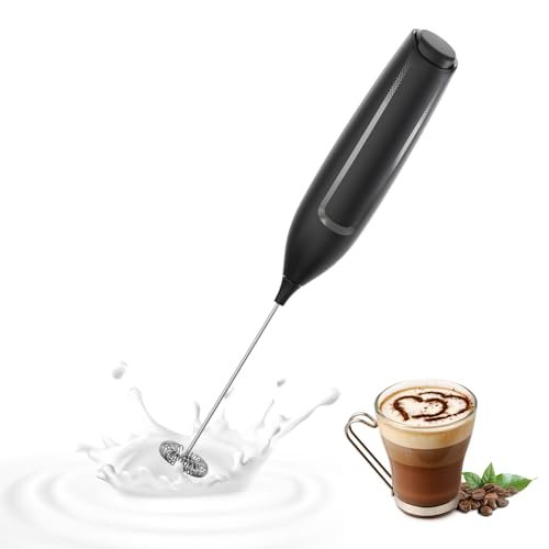 JIMYIU Handheld Milk Frother, Black
