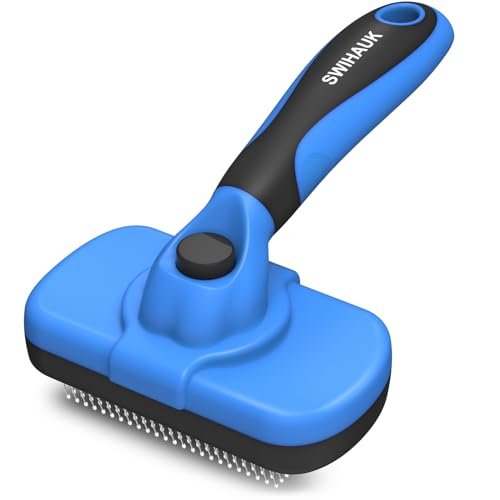 Swihauk Self Cleaning Slicker Brush, Blue
