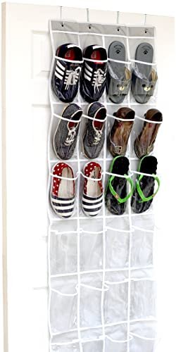 Simple Houseware 24-Pocket Shoe Organizer (Gray)