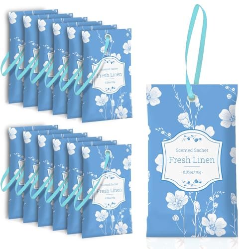 SCENTORINI Scented Sachets, Fresh Linen, 14-Pack