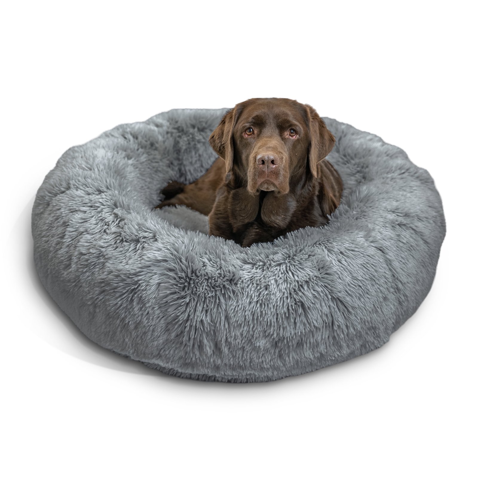 Best Friends by Sheri Donut Dog Bed, Gray, Large 36