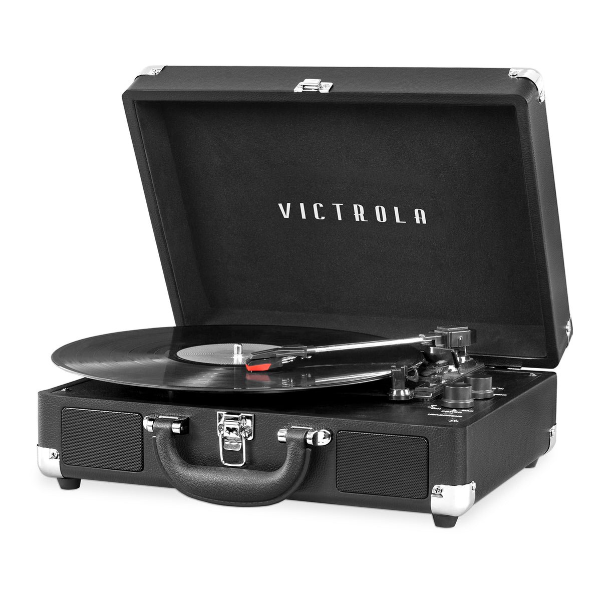 Victrola Journey Bluetooth Portable Suitcase Record Player (Black)